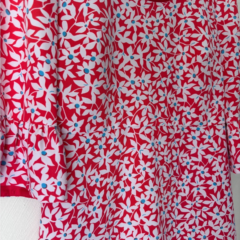 Draper James Floral Shift Dress with Bell-Sleeves - Picture 4 of 7